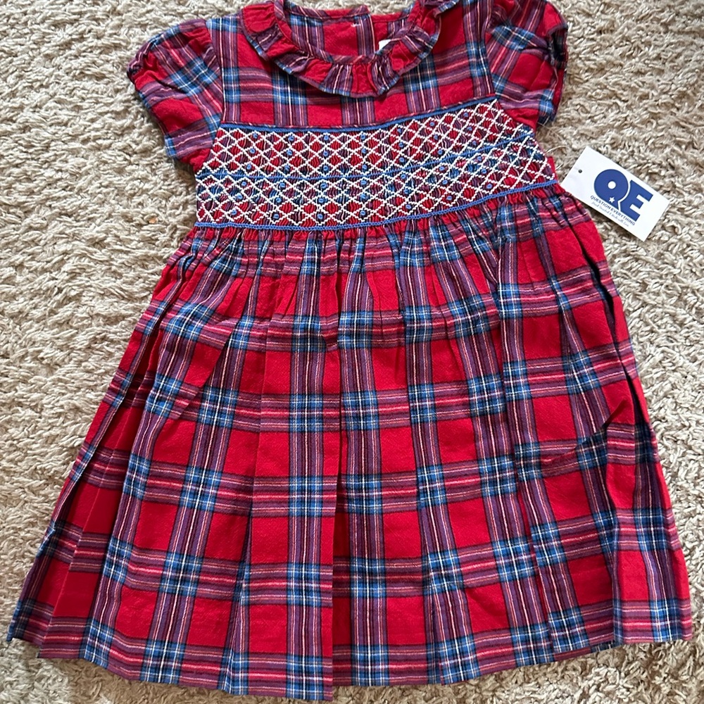Red Plaid Kids Dress